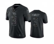 Men's Tennessee Titans #3 Caleb Farley Black Reflective Limited Stitched Football Jersey
