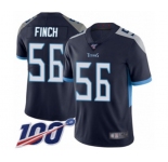 Men's Tennessee Titans #56 Sharif Finch Navy Blue Team Color Vapor Untouchable Limited Player 100th Season Football Jerse