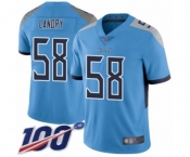 Men's Tennessee Titans #58 Harold Landry Light Blue Alternate Vapor Untouchable Limited Player 100th Season Football Jersey