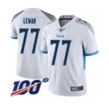Men's Tennessee Titans #77 Taylor Lewan White Vapor Untouchable Limited Player 100th Season Football Jersey