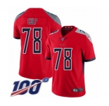 Men's Tennessee Titans #78 Curley Culp Limited Red Inverted Legend 100th Season Football Jersey