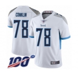 Men's Tennessee Titans #78 Jack Conklin White Vapor Untouchable Limited Player 100th Season Football Jersey