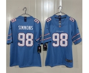Men's Tennessee Titans #98 Jeffery Simmons Light Blue 2026 F.U.S.E. Vapor Limited Football Stitched Jersey