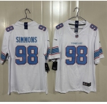 Men's Tennessee Titans #98 Jeffery Simmons White 2026 F.U.S.E. Vapor Limited Football Stitched Jersey