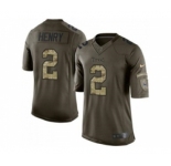 Nike Tennessee Titans #2 Derrick Henry Green Men's Stitched NFL Limited Salute to Service Jersey