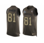Nike Tennessee Titans #81 Andre Johnson Green Men's Stitched NFL Limited Salute To Service Tank Top Jersey