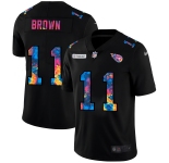Tennessee Titans #11 A.J. Brown Men's Nike Multi-Color Black 2020 NFL Crucial Catch Vapor Untouchable Limited Jersey