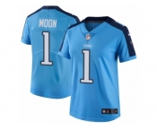 Women Nike Tennessee Titans #1 Warren Moon Limited Light Blue Rush Vapor Untouchable NFL Jersey