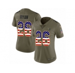 Women Nike Tennessee Titans #26 Logan Ryan Limited Olive USA Flag 2017 Salute to Service NFL Jersey