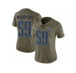 Women Nike Tennessee Titans #59 Wesley Woodyard Limited Olive 2017 Salute to Service NFL Jersey