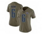 Women Nike Tennessee Titans #6 Brett Kern Limited Olive 2017 Salute to Service NFL Jersey