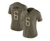 Women Nike Tennessee Titans #6 Brett Kern Olive Camo Stitched NFL Limited 2017 Salute to Service Jersey