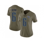 Women Nike Tennessee Titans #6 Brett Kern Olive Stitched NFL Limited 2017 Salute to Service Jersey