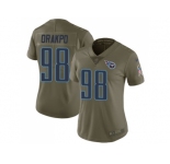 Women Nike Tennessee Titans #98 Brian Orakpo Olive Stitched NFL Limited 2017 Salute to Service Jersey