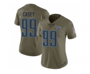 Women Nike Tennessee Titans #99 Jurrell Casey Olive Stitched NFL Limited 2017 Salute to Service Jersey