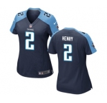 Women's Nike Tennessee Titans #2 Derrick Henry Navy Blue Alternate NFL Jersey