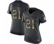 Women's Nike Tennessee Titans #21 Malcolm Butler Limited Black 2016 Salute to Service NFL Jersey