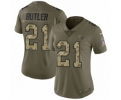 Women's Nike Tennessee Titans #21 Malcolm Butler Limited Olive Camo 2017 Salute to Service NFL Jersey