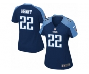 Women's Nike Tennessee Titans #22 Derrick Henry Game Navy Blue Alternate NFL Jersey