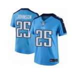 Women's Nike Tennessee Titans #25 Rashad Johnson Limited Light Blue Rush NFL Jersey