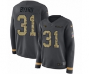 Women's Nike Tennessee Titans #31 Kevin Byard Limited Black Salute to Service Therma Long Sleeve NFL Jersey