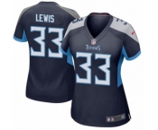 Women's Nike Tennessee Titans #33 Dion Lewis Game Navy Blue Team Color NFL Jersey