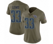 Women's Nike Tennessee Titans #33 Dion Lewis Limited Olive 2017 Salute to Service NFL Jersey