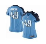 Women's Nike Tennessee Titans #49 Rashad Johnson Limited Light Blue Team Color NFL Jersey
