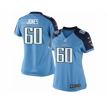 Women's Nike Tennessee Titans #60 Ben Jones Limited Light Blue Team Color NFL Jersey