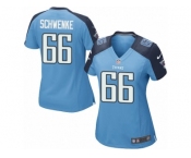 Women's Nike Tennessee Titans #66 Brian Schwenke Game Light Blue Team Color NFL Jersey
