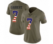 Women's Nike Tennessee Titans #7 Blaine Gabbert Limited Olive USA Flag 2017 Salute to Service NFL Jersey