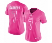 Women's Nike Tennessee Titans #7 Blaine Gabbert Limited Pink Rush Fashion NFL Jersey