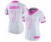 Women's Nike Tennessee Titans #7 Blaine Gabbert Limited White Pink Rush Fashion NFL Jersey