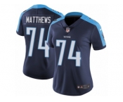 Women's Nike Tennessee Titans #74 Bruce Matthews Vapor Untouchable Limited Navy Blue Alternate NFL Jersey