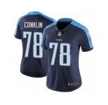 Women's Nike Tennessee Titans #78 Jack Conklin Vapor Untouchable Limited Navy Blue Alternate NFL Jersey