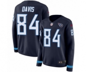 Women's Nike Tennessee Titans #84 Corey Davis Limited Navy Blue Therma Long Sleeve NFL Jersey