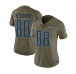 Women's Nike Tennessee Titans #88 Luke Stocker Limited Olive 2017 Salute to Service NFL Jersey