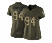 Women's Nike Tennessee Titans #94 Austin Johnson Limited Green Salute to Service NFL Jersey