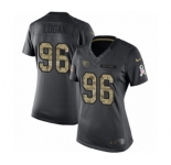 Women's Nike Tennessee Titans #96 Bennie Logan Limited Black 2016 Salute to Service NFL Jersey