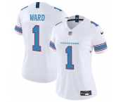 Women's Tennessee Titans #1 Cameron Ward White 2026 F.U.S.E. Vapor Limited Stitched Football Jersey
