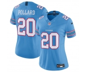 Women's Tennessee Titans #20 Tony Pollard Light Blue 2026 F.U.S.E. Vapor Limited Stitched Football Jersey