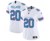 Women's Tennessee Titans #20 Tony Pollard White 2026 F.U.S.E. Vapor Limited Stitched Football Jersey