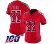 Women's Tennessee Titans #22 Derrick Henry Limited Red Inverted Legend 100th Season Football Jersey