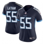 Women's Tennessee Titans #55 JC Latham Navy 2024 Draft Vapor Football Stitched Jersey
