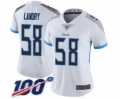 Women's Tennessee Titans #58 Harold Landry White Vapor Untouchable Limited Player 100th Season Football Jersey