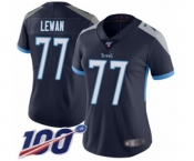 Women's Tennessee Titans #77 Taylor Lewan Navy Blue Team Color Vapor Untouchable Limited Player 100th Season Football Jersey