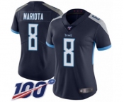 Women's Tennessee Titans #8 Marcus Mariota Navy Blue Team Color Vapor Untouchable Limited Player 100th Season Football Jersey