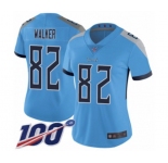 Women's Tennessee Titans #82 Delanie Walker Light Blue Alternate Vapor Untouchable Limited Player 100th Season Football Jersey