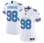 Women's Tennessee Titans #98 Cameron Ward White 2026 F.U.S.E. Vapor Limited Stitched Football Jersey