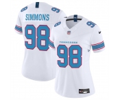 Women's Tennessee Titans #98 Cameron Ward White 2026 F.U.S.E. Vapor Limited Stitched Football Jersey